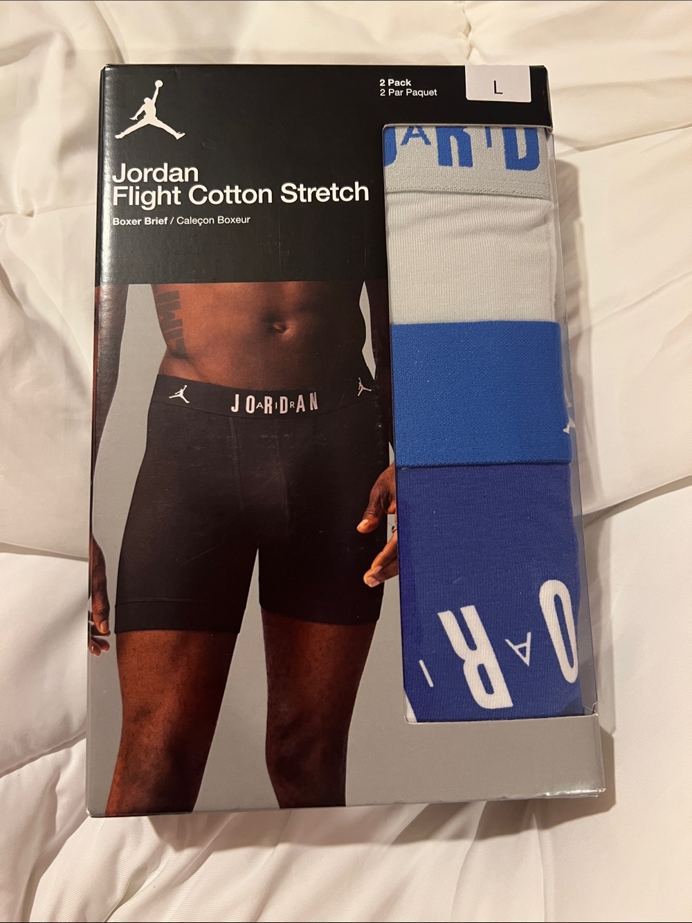 Jordan Flight Cotton Stretch Boxer Briefs – Blue & Gray 2-Pack